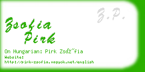 zsofia pirk business card